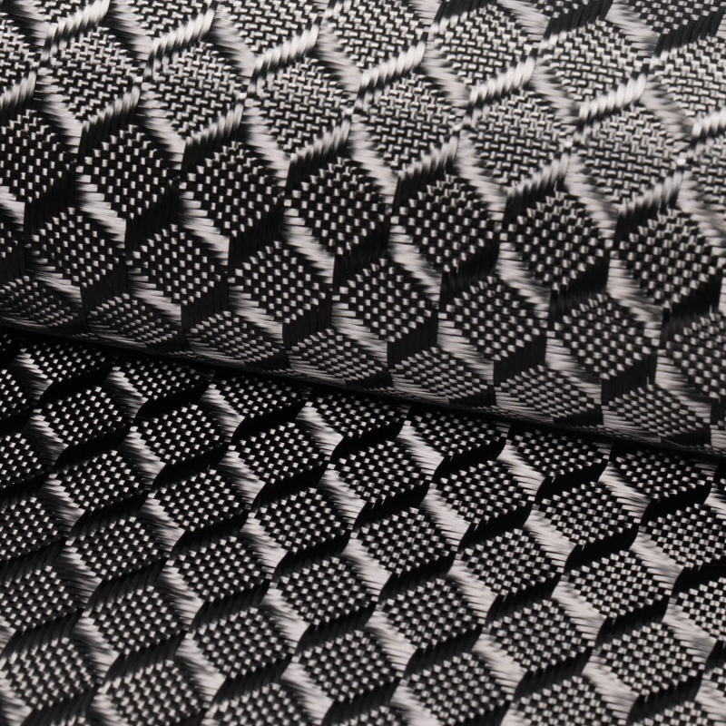 240GSM Cube Jacquard Carbon Fiber Fabric