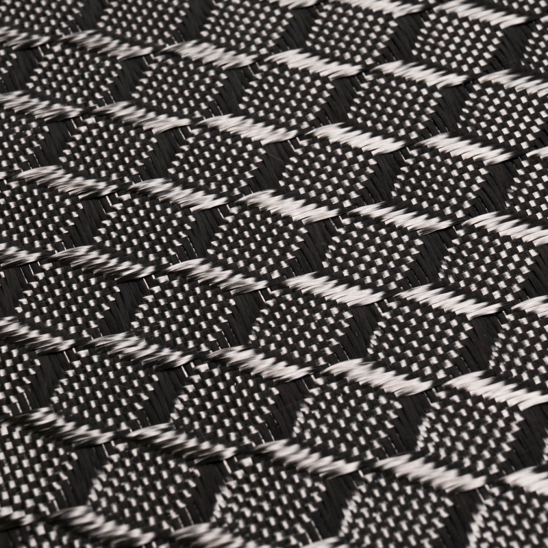 240GSM Cube Jacquard Carbon Fiber Fabric